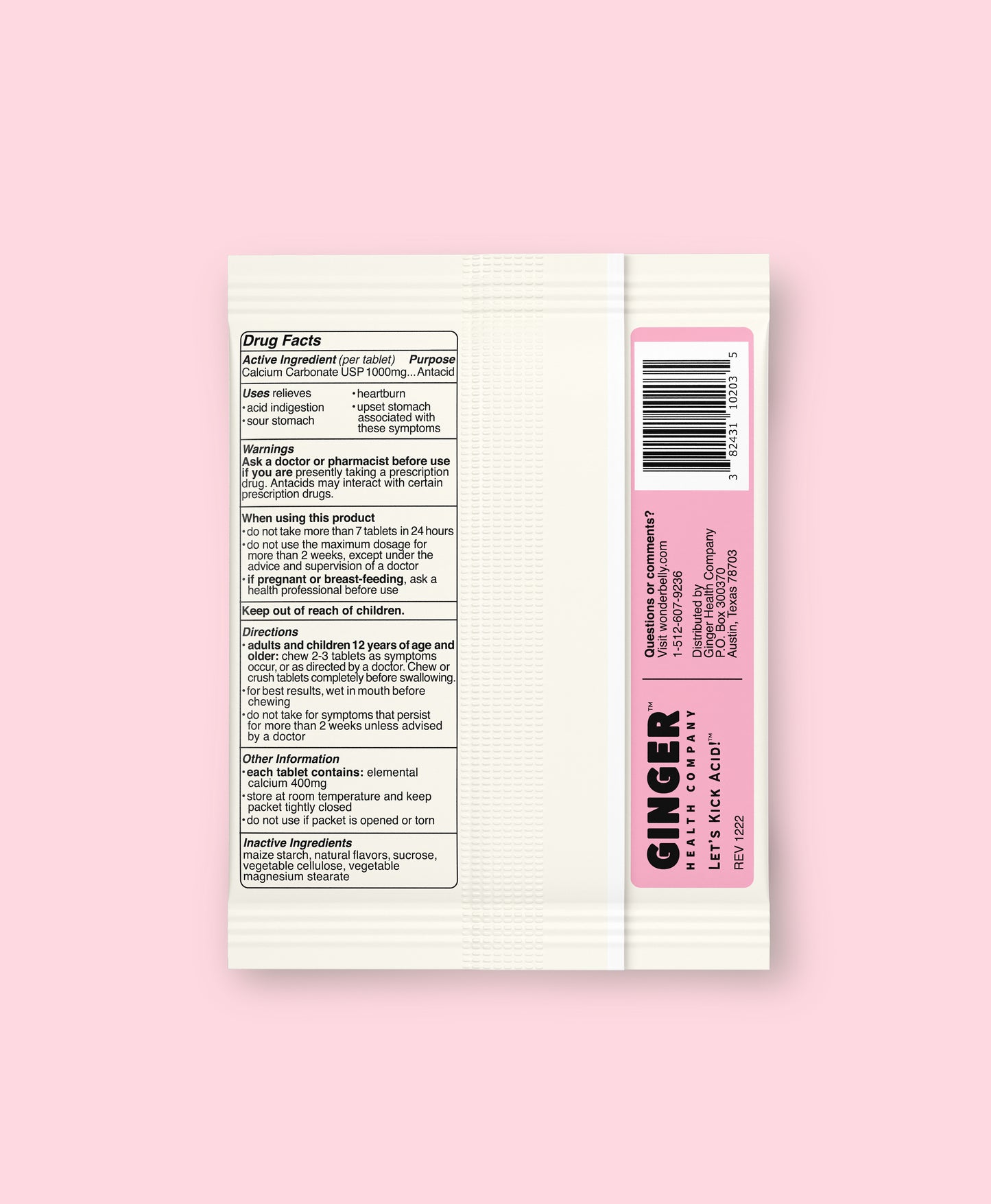 Strawberry Milkshake Travel Packs - Back