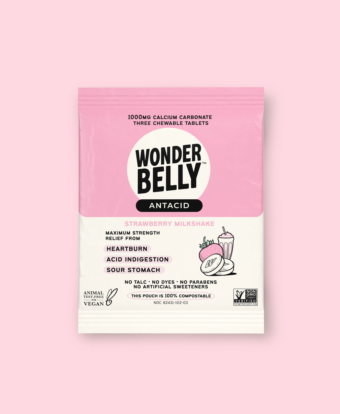 Strawberry Milkshake Travel Packs - Front