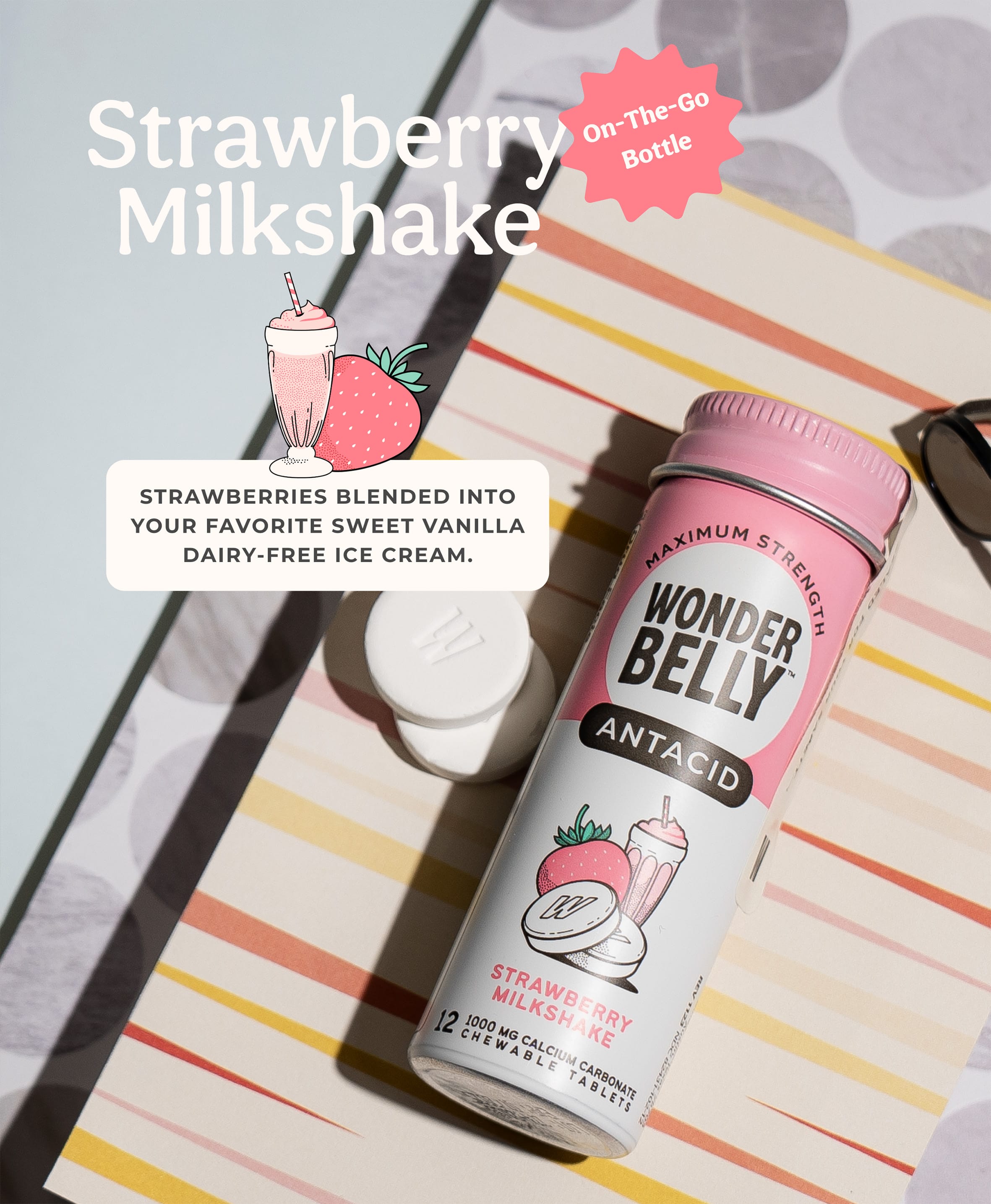 Strawberry Milkshake On-The-Go