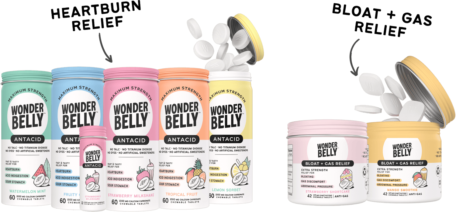 Wonderbelly Products - Heartburn Relief, Bloat + Gas Relief